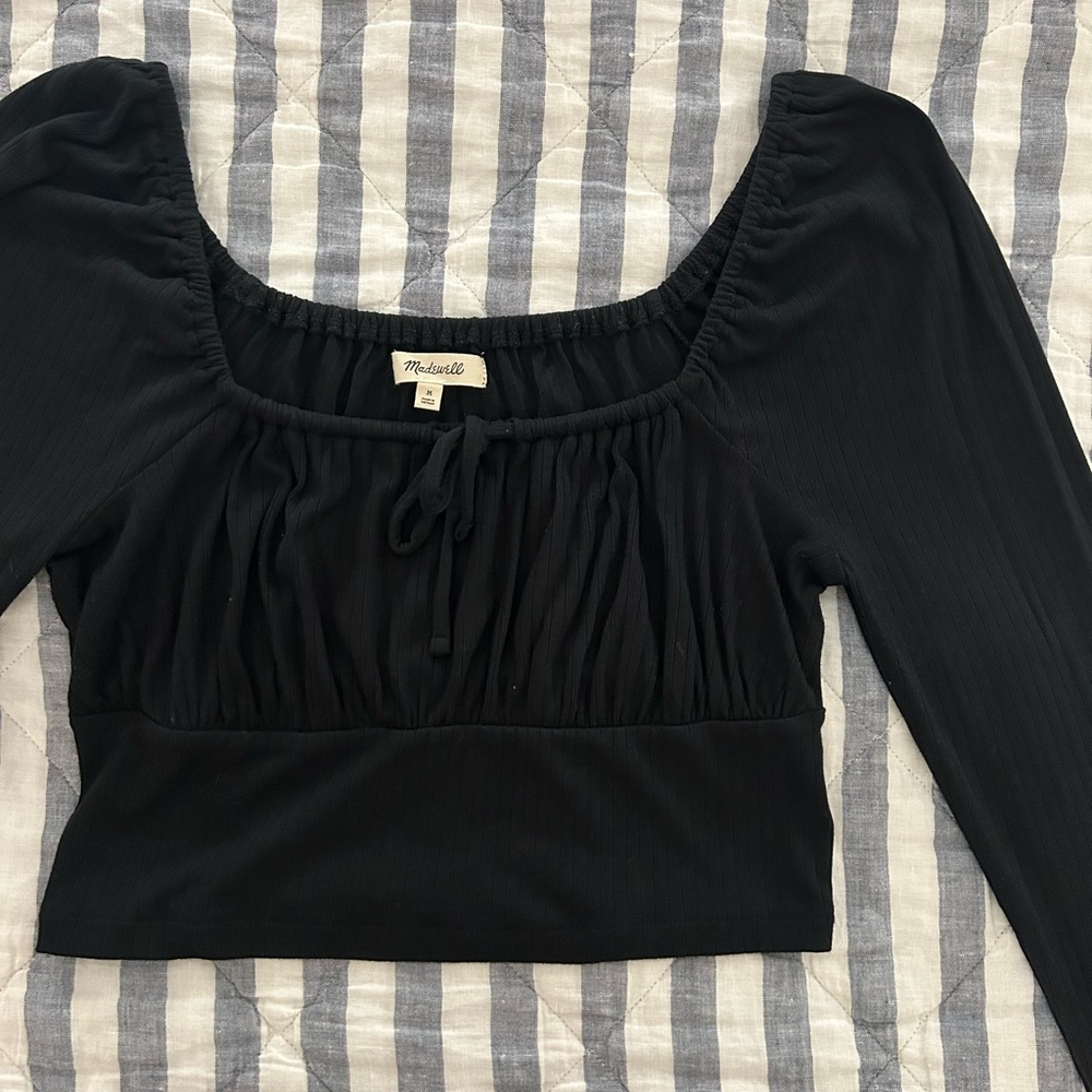 Madewell Black Long Sleeve Blouse